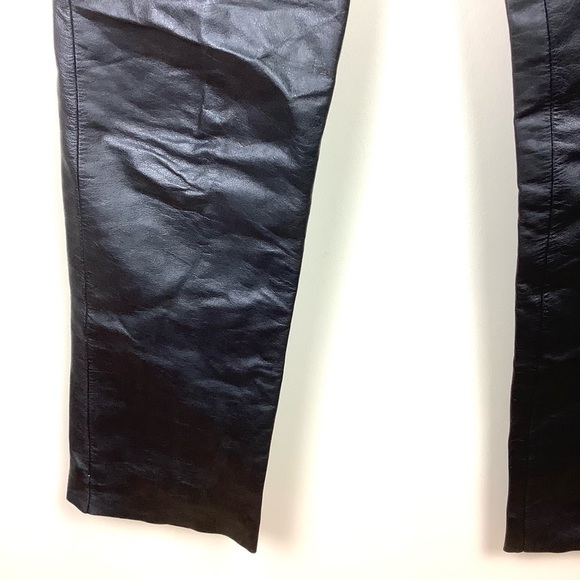DANIER STRAIGHT BLACK LEATHER MOTO PANTS - Picture 7 of 8